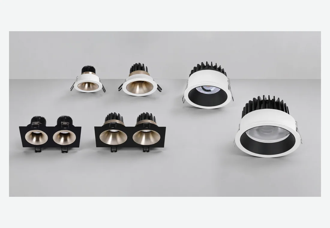 ANOVA fixed adjustable and recessed commercial downlights