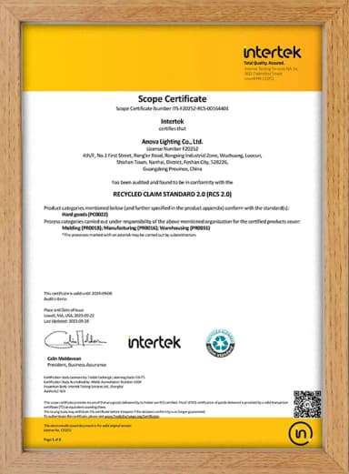 ANOVA RCS certification