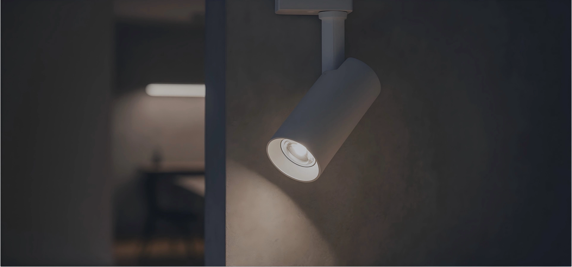 LED track lighting installation
