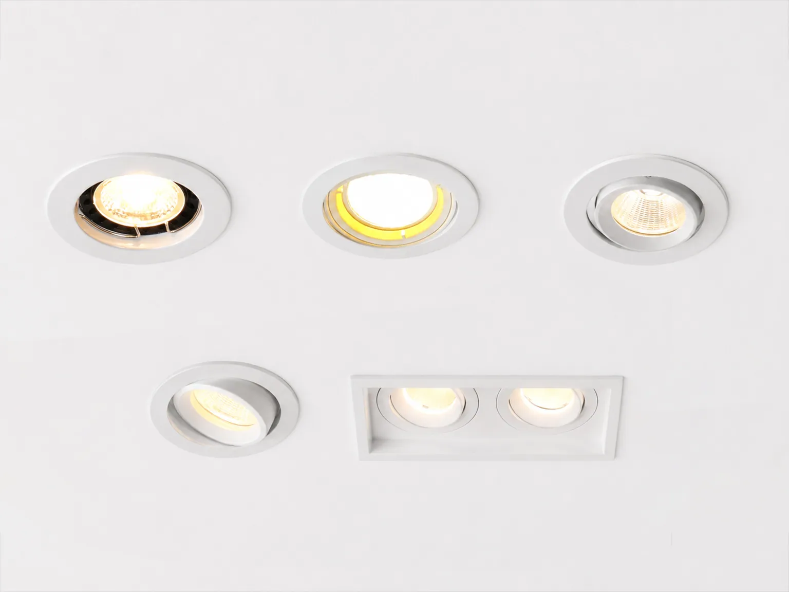 Adjustable commercial LED downlight combination