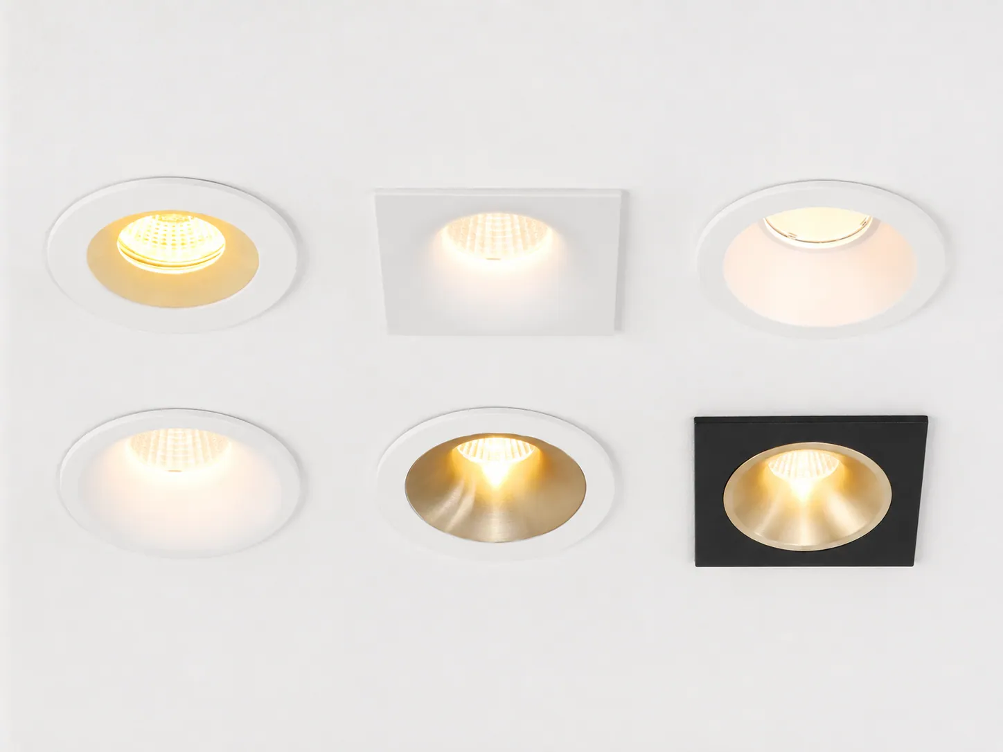 Fixed commercial LED downlight combination