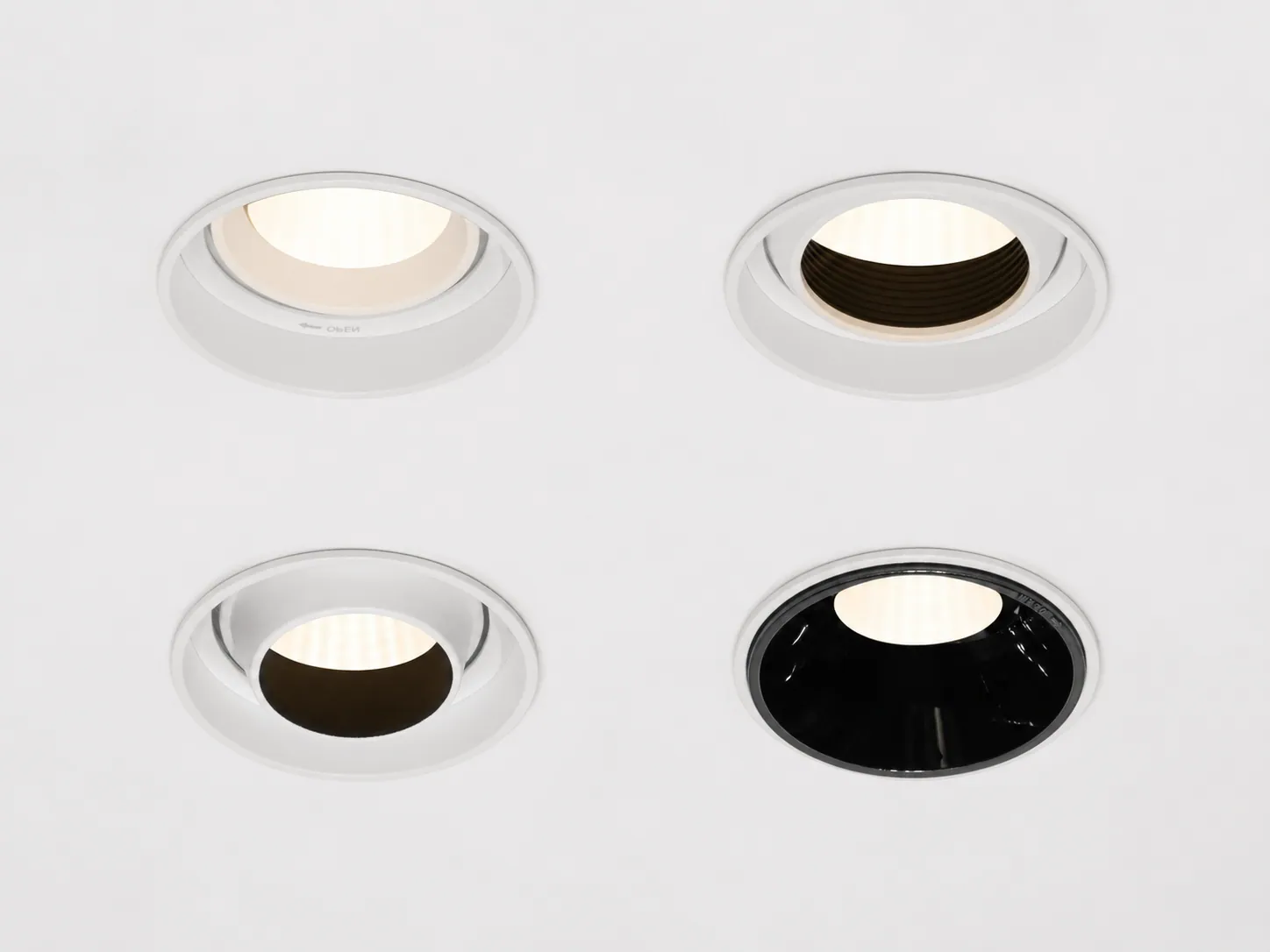 Frameless commercial LED downlight combination