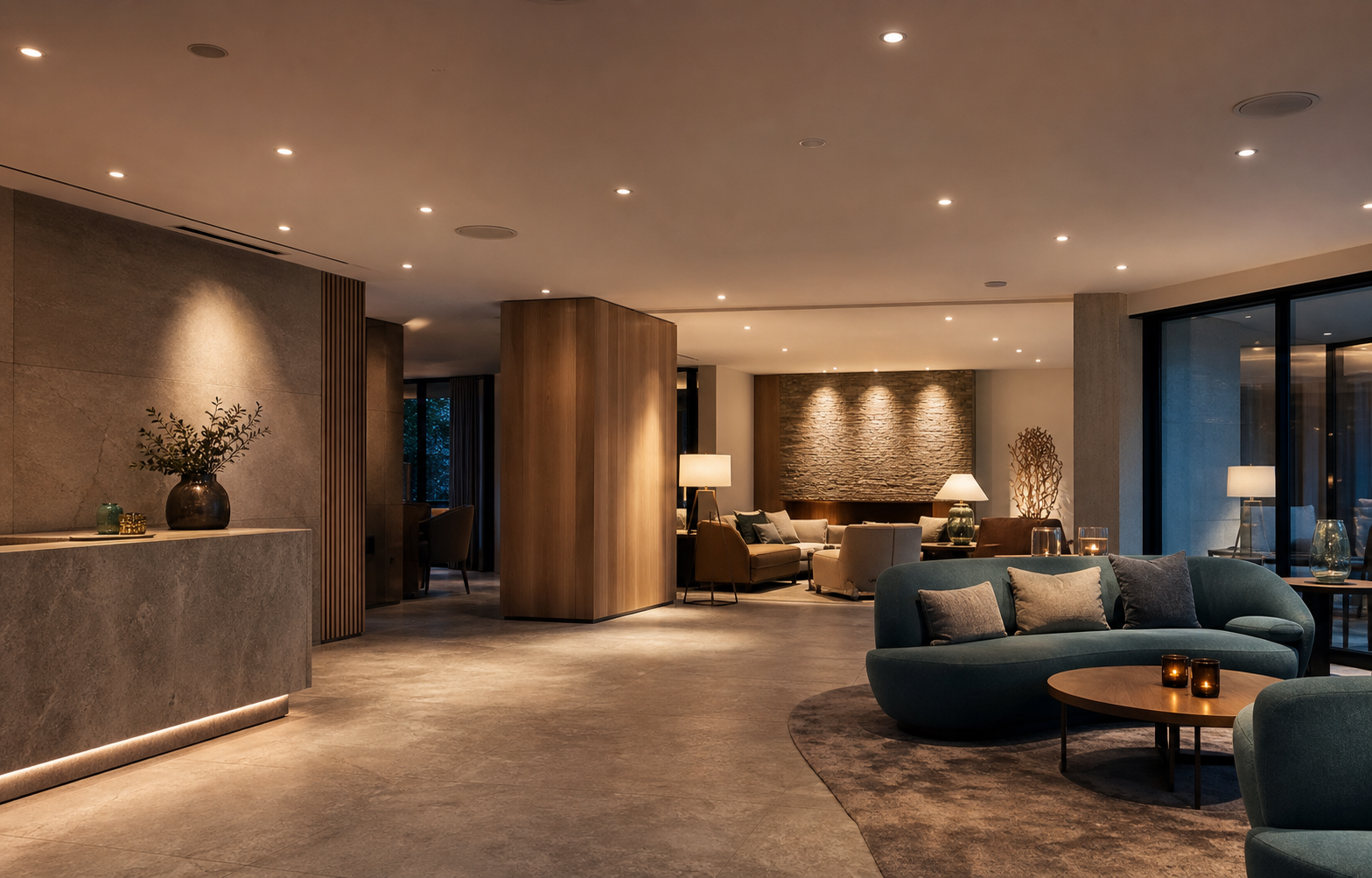 Hospitality lighting scene
