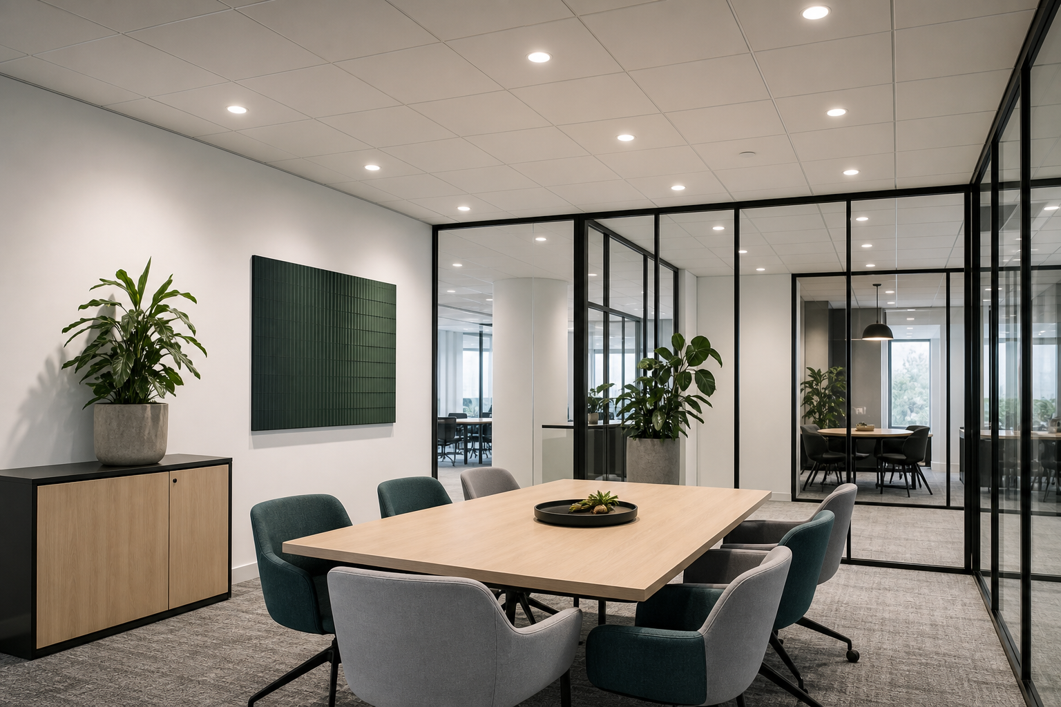 Office lighting scene