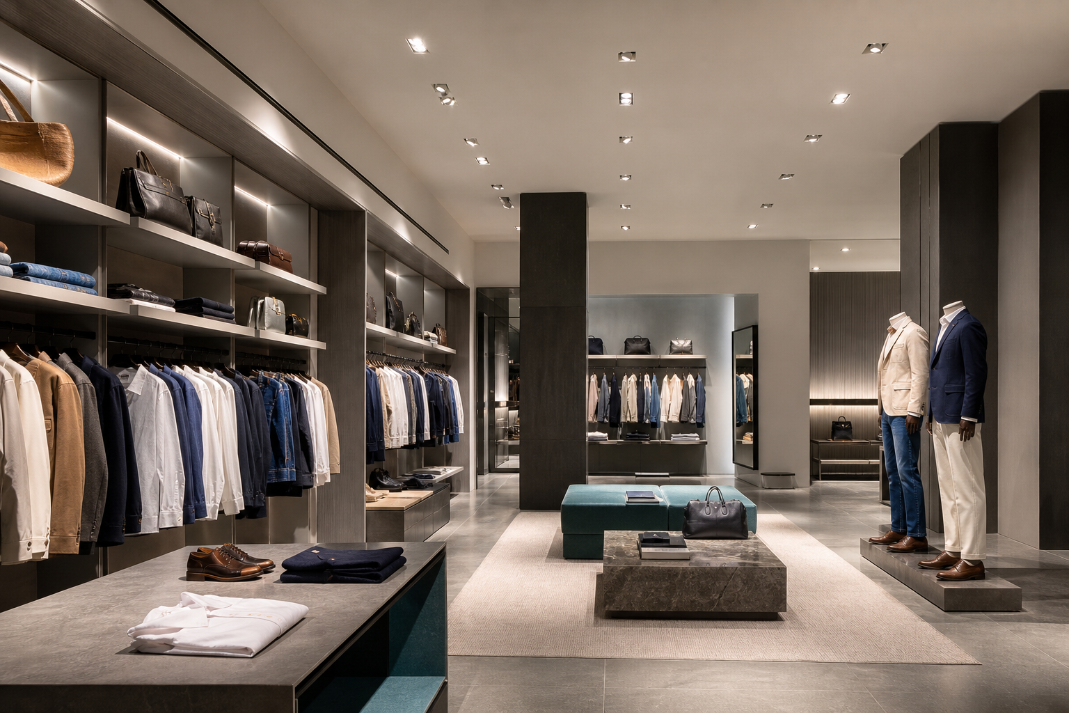 Retail display lighting scene